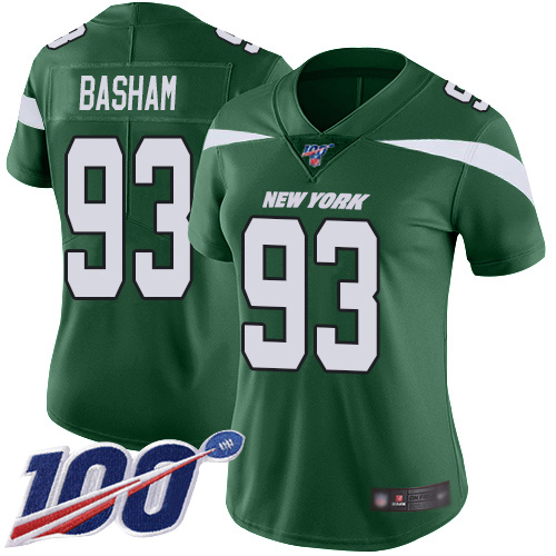 New York Jets Limited Green Women Tarell Basham Home Jersey NFL Football #93 100th Season Vapor Untouchable